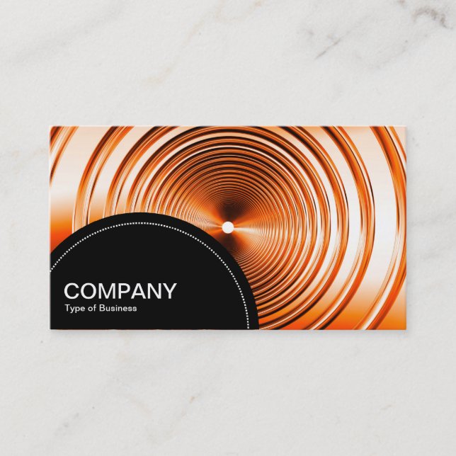 Semi-circle Panel (dots) - Long Spring Orange Business Card (Front)