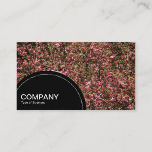 Semi-circle Panel (dots) - Pink Cherry Blossom 02 Business Card
