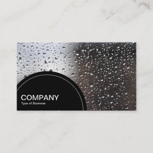 Semi-circle Panel (dots) - Rain on a Window Business Card