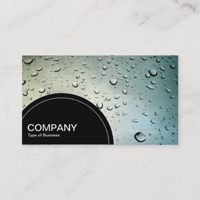 Semi-circle Panel (dots) - Rain on my Window Business Card (Front)