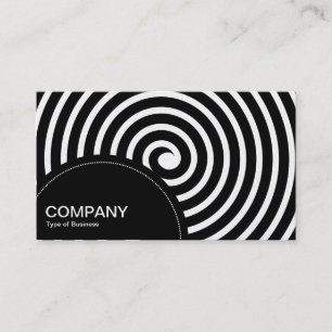 Semi-circle Panel (dots) - Spiral Black (Gold) Business Card