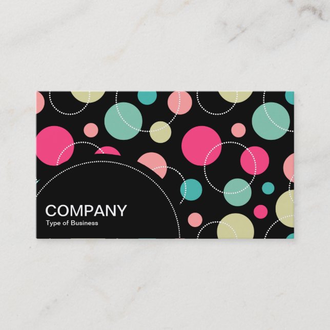Semi-circle Panel (dots) - Spots & Circles 150816 Business Card (Front)