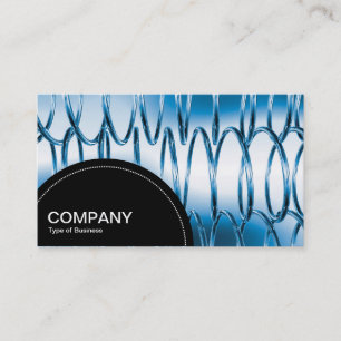 Semi-circle Panel (dots) - Springs Blue Business Card