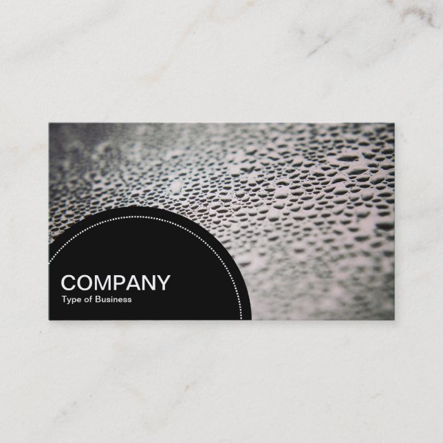 Semi-circle Panel (dots) - Water Droplets on Glass Business Card (Front)