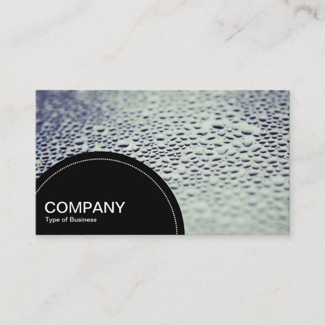 Semi-circle Panel (dots) - Water Droplets on Glass Business Card (Front)