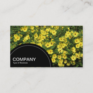 Semi-circle Panel (dots) -  Yellow Daisies Business Card