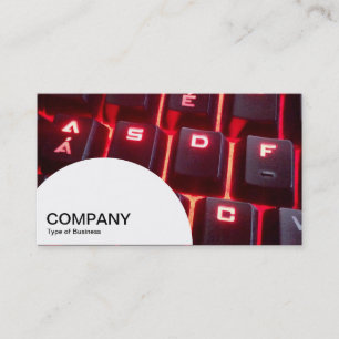 Semi-circle Panel - Glowing Keyboard Business Card