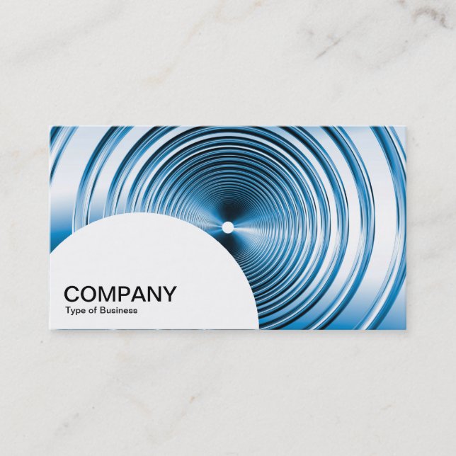 Semi-circle Panel - Long Spring Blue Business Card (Front)