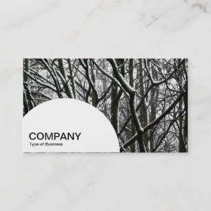 Semi-circle Panel - Snowy Branches Business Card