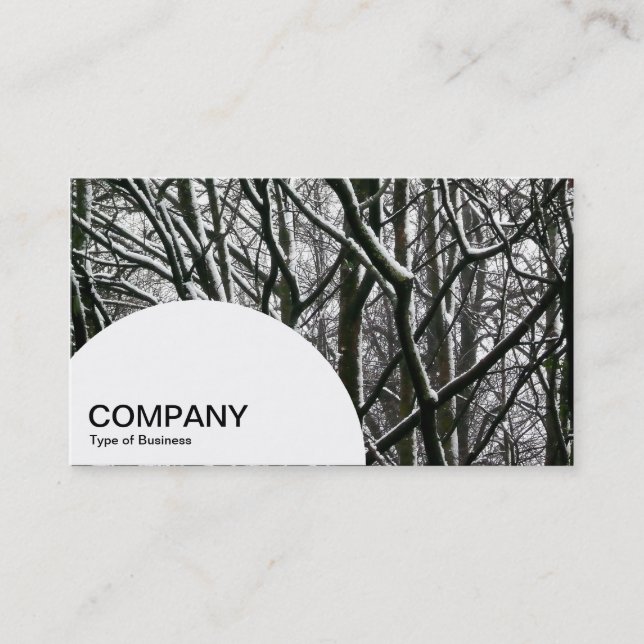 Semi-circle Panel - Snowy Branches Business Card (Front)