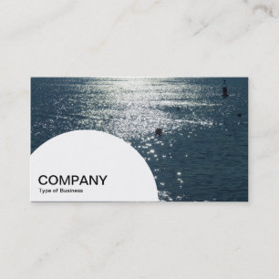 Semi-circle Panel - Sun on the Water Business Card