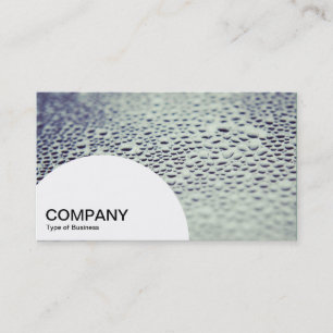 Semi-circle Panel - Water Droplets on Glass 01 Business Card
