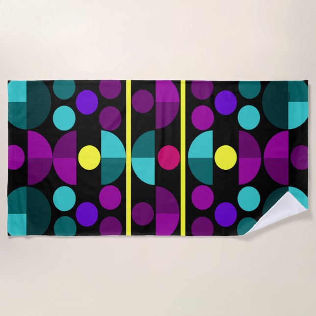 Semi Circles Beach Towel (Front)