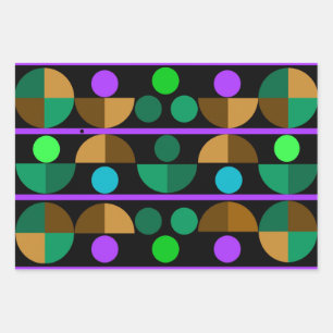 Semi Circles Wrapping Paper Sheets