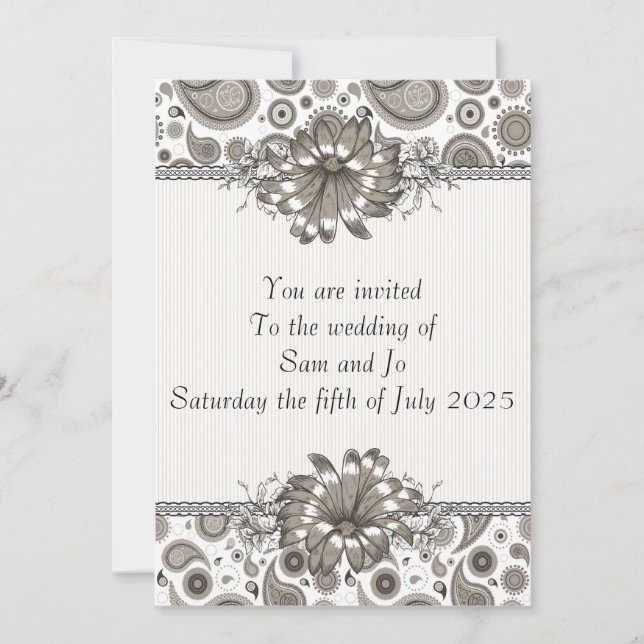 Semi-Formal Customisable Invitation (Front)