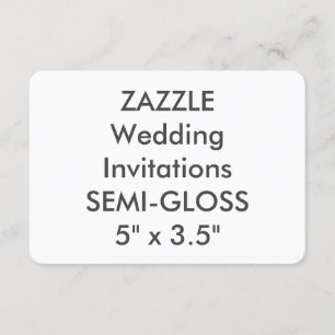 SEMI-GLOSS 110lb 5” x 3.5" Wedding Invitations
