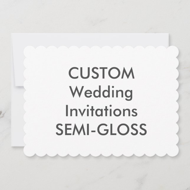 SEMI-GLOSS 110lb 7" x 5" Wedding Invitations (Front)