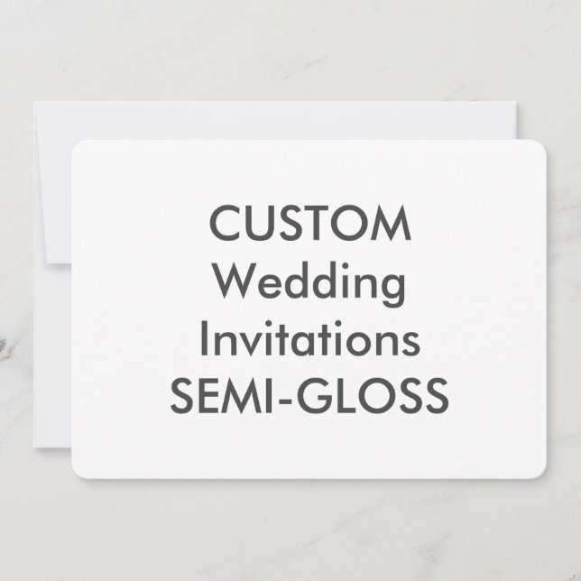 SEMI-GLOSS 110lb 7" x 5" Wedding Invitations (Front)