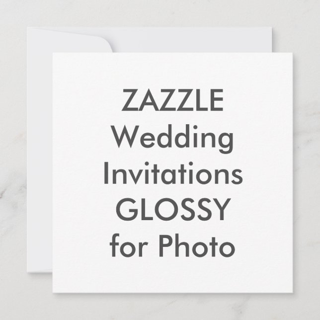 SEMI-GLOSS 5.25" Square Wedding Invitations (Front)
