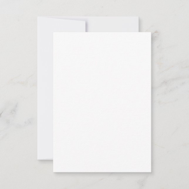 Semi Gloss Paper Flat Wedding Thank You Card (Front)