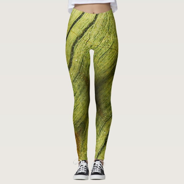 Semi-precious gemstone stone texture structure leggings (Front)