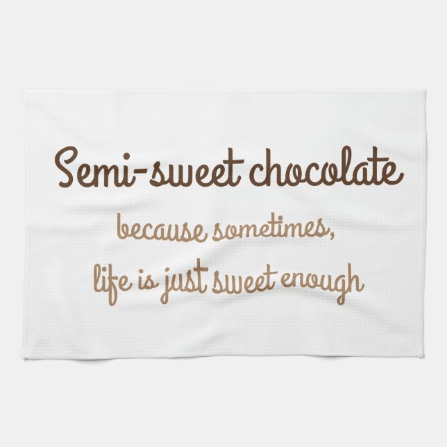 Semi-Sweet Chocolate Kitchen Towel – A Sweet Touch (Horizontal)