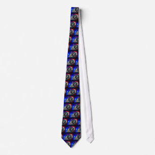 SEMI TRACTOR TRAILER WITH POLICE LIGHTS BACKGROUND TIE