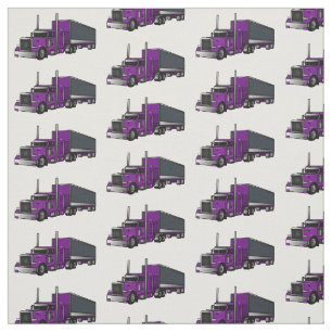 Semi-trailer truck cartoon illustration fabric