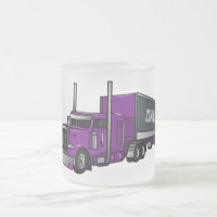 Semi-trailer truck cartoon illustration