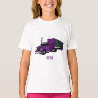 Semi-trailer truck cartoon illustration