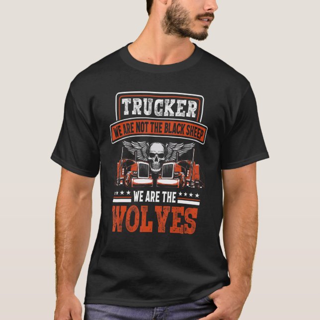 Semi Trailer Truck Driver Gif  Diesel Trucker T-Shirt (Front)