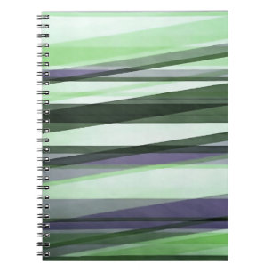 Semi Transparent Layers In Green Lime and Lavendar Notebook