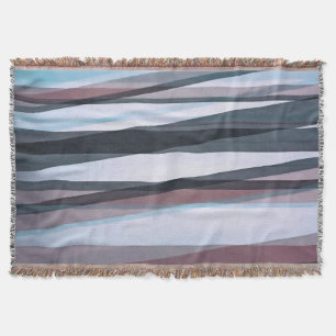 Semi Transparent Layers In Pale Blue Burgundy and Throw Blanket