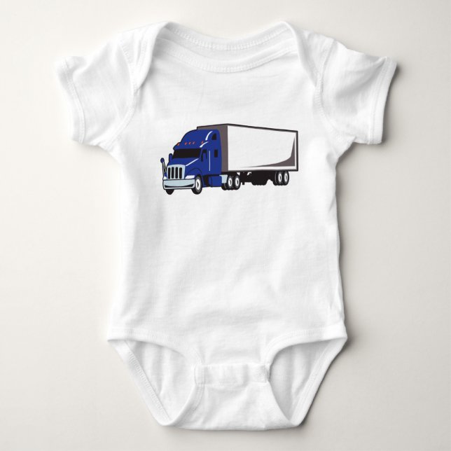 Semi Truck Baby Bodysuit (Front)
