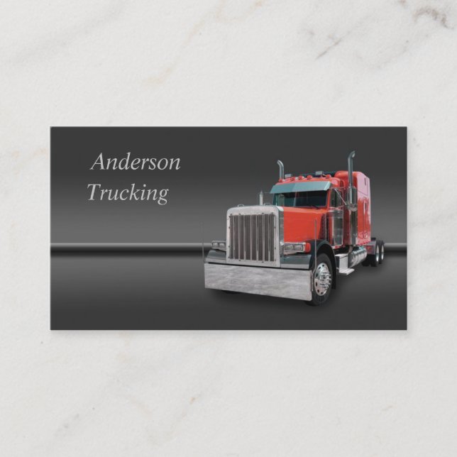 Semi Truck  Business Card (Front)