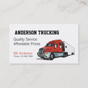 Semi Truck Business Card