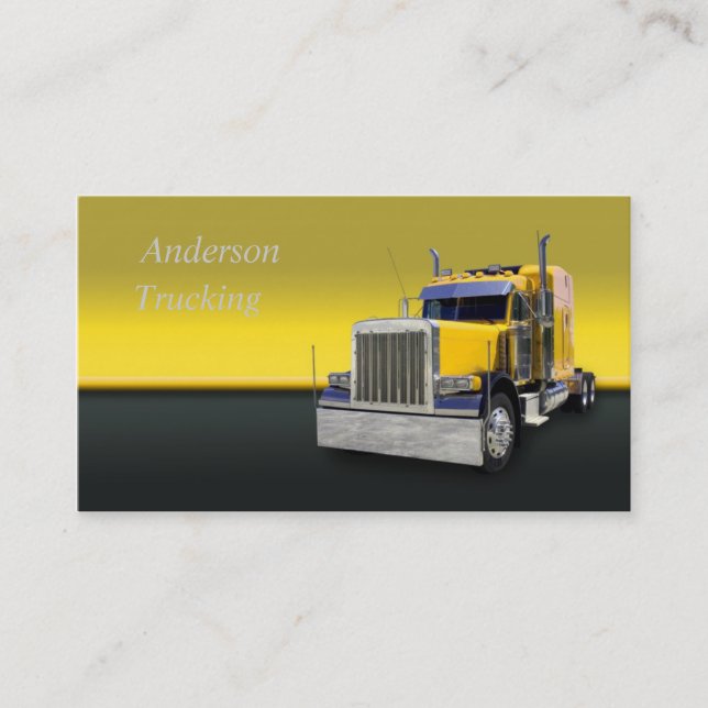 Semi Truck  Business Card (Front)