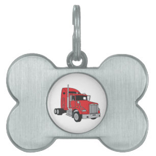 Semi Truck Cab Pet Name Tag