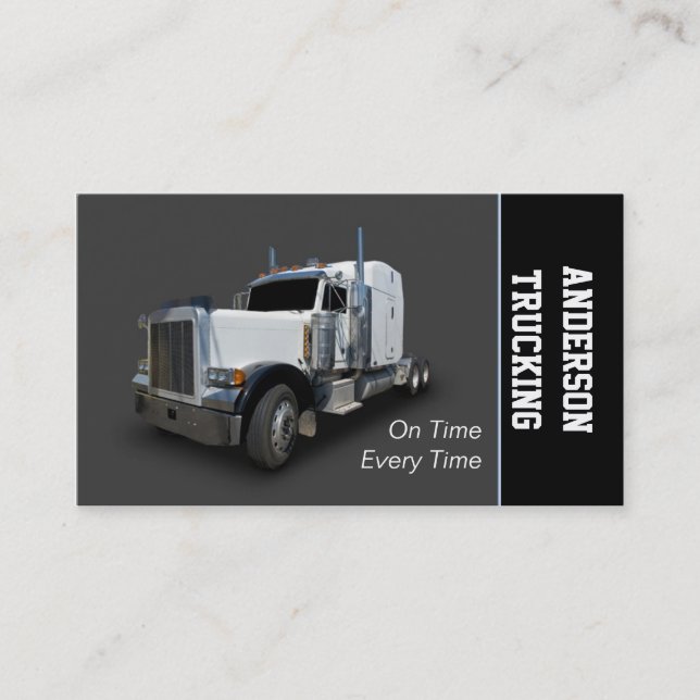 Semi Truck Delivery Company Business Card (Front)