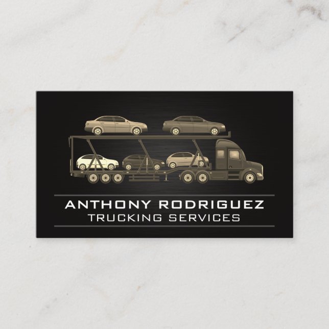 Semi Truck | Driver | Logistics Deliveries   Business Card (Front)
