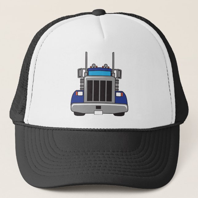 Semi Truck Front Trucker Hat (Front)