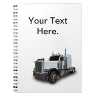 Semi Truck Log Book Spiral Notebook
