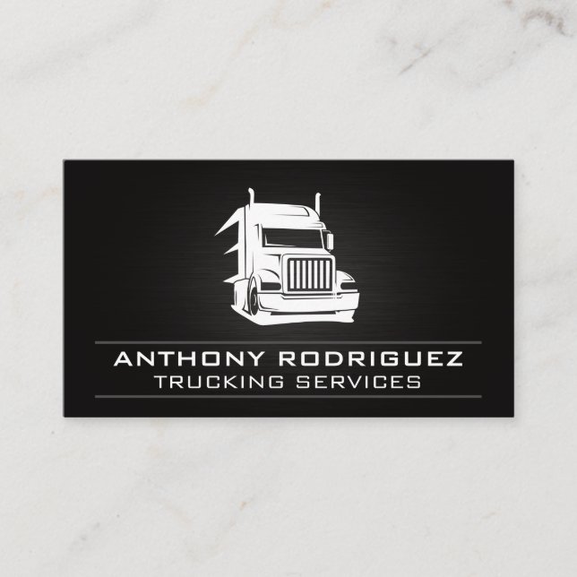 Semi Truck Logo | Freight Logistics Business Card (Front)