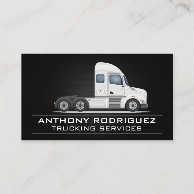 Semi Truck Logo | Freight Logistics Business Card (Front)
