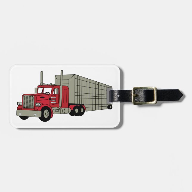 Semi Truck Luggage Tag (Front Horizontal)