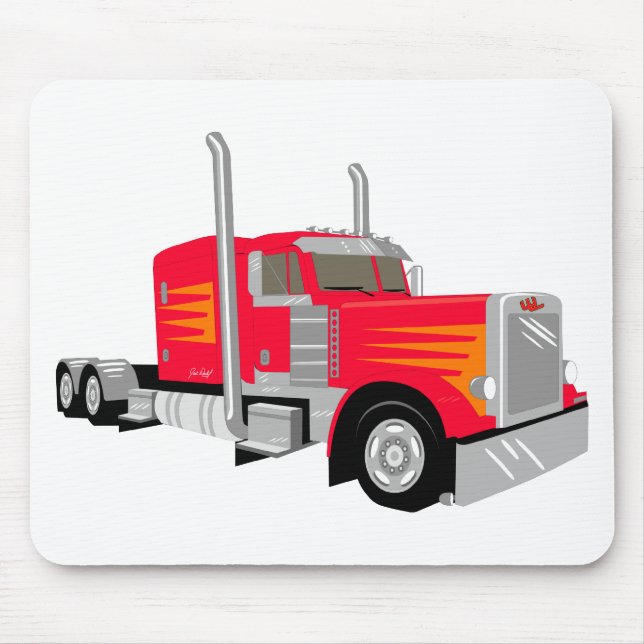 Semi Truck Mouse Pad (Front)