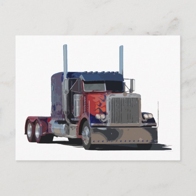 Semi truck postcard (Front)