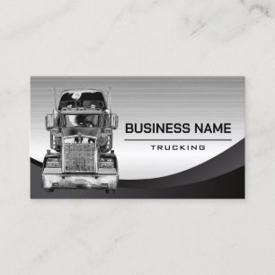 Semi-Truck Professional Trucking Company Steel Business Card