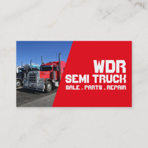 Semi Truck Sale Parts Repair Business Card