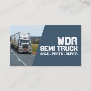 Semi Truck Sale Parts Repair Business Card